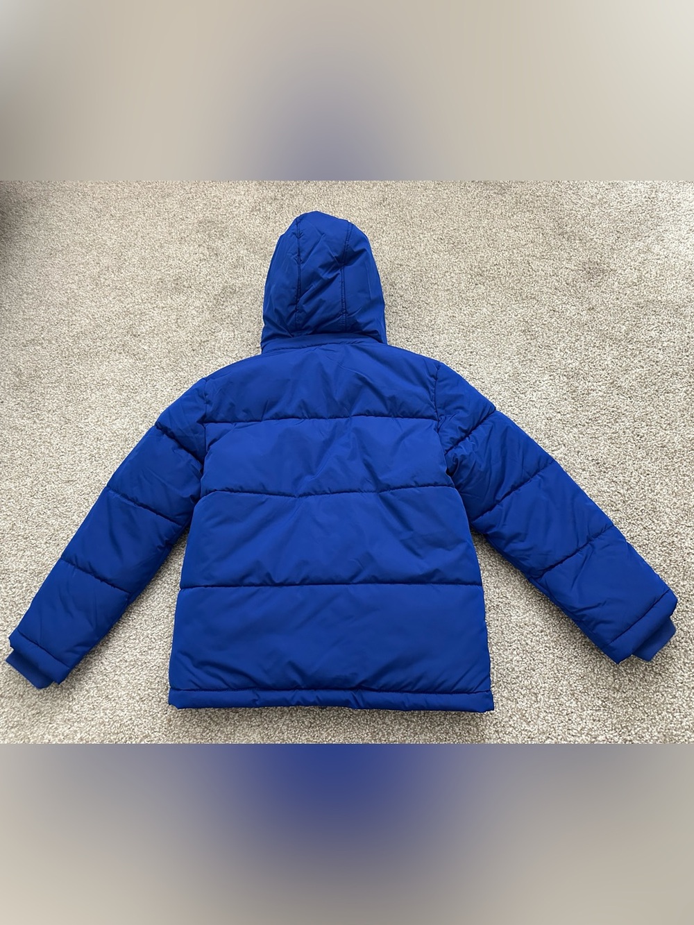 Children’s Royal Blue Hooded Puffer Jacket (Removable Hood) - Picture 5 of 5